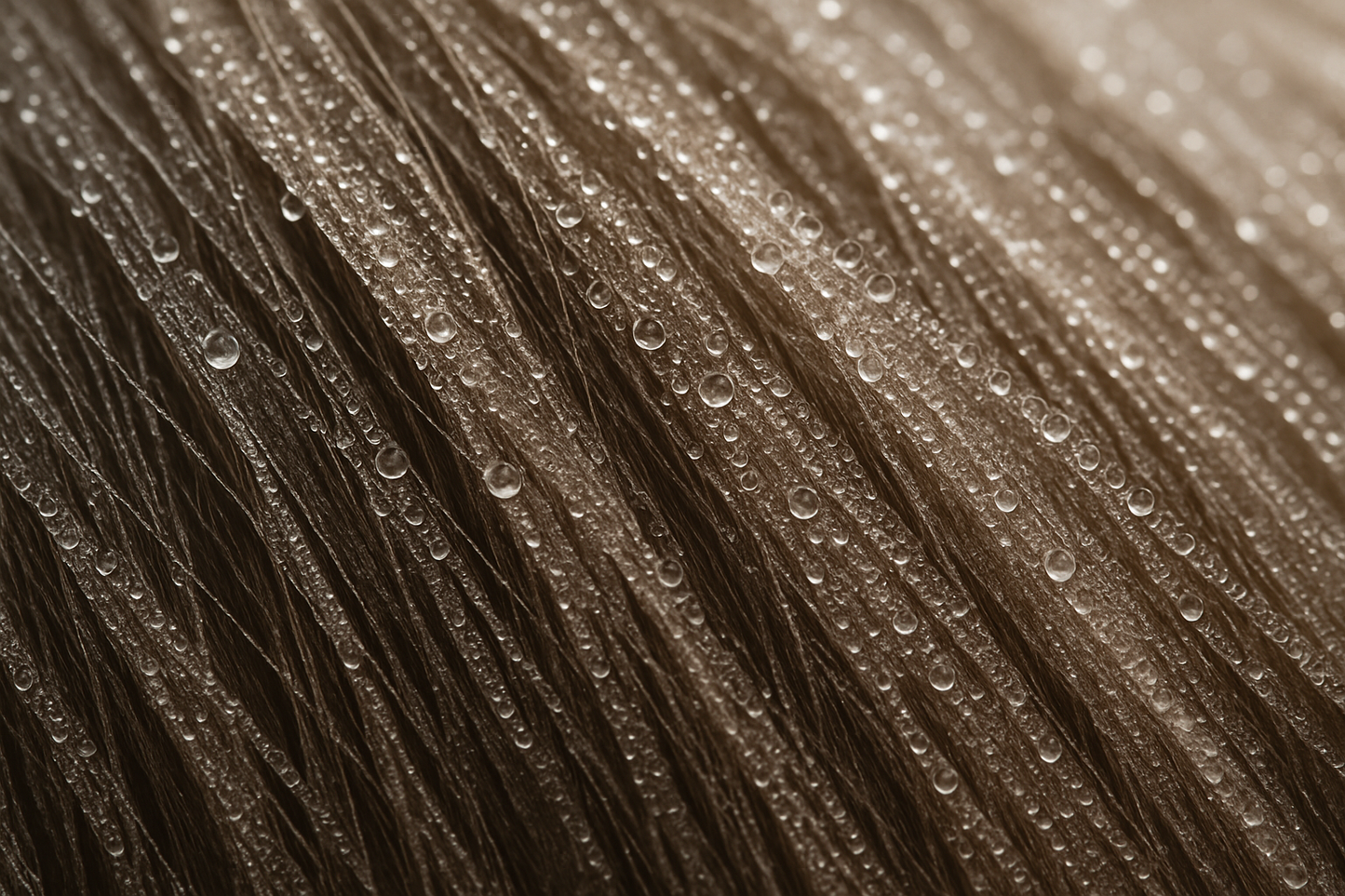 just the mist on the hair